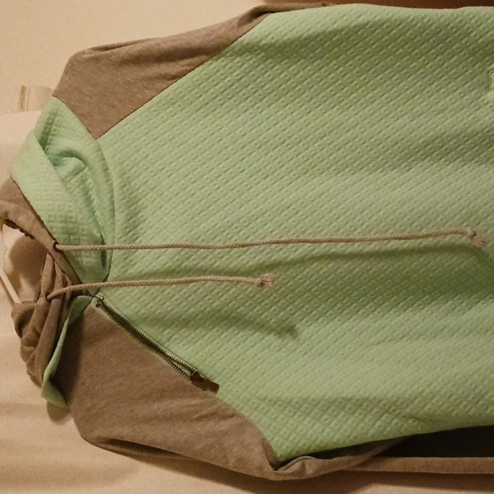 Mint and Grey Ampersand Ave hoodie